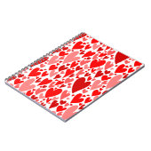 Groovy en romantische Red Hearts Valentijnsdag Notitieboek (Linkerzijde)