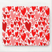 Groovy en Romantische Rode Harten Valentijnsdag Muismat (Voorkant)