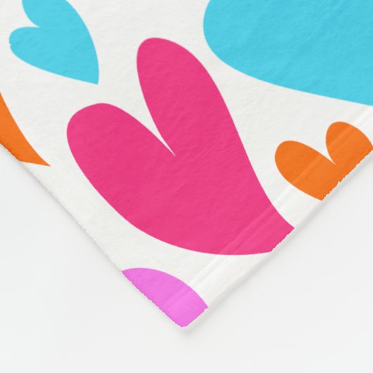 Groovy en romantische Vibrant Heart Valentijn Foto Fleece Deken (Hoek)