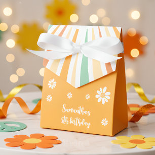 Groovy en wild retro zon kinderen verjaardag bedankdoosjes