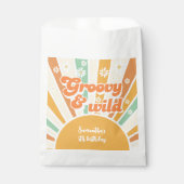 Groovy en wild retro zon kinderen verjaardag bedankzakje (Voorkant)