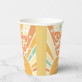 Groovy en wild retro zon kinderen verjaardag papieren bekers (Rechts)