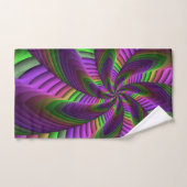 Groovy Energetische Kleurrijke Neon Fractal Patroo Bad Handdoek (Handdoek)