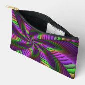 Groovy Energetische Kleurrijke Neon Fractal Patroo Etui (Open)