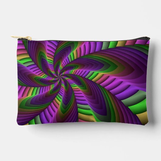 Groovy Energetische Kleurrijke Neon Fractal Patroo Etui (Voorkant)