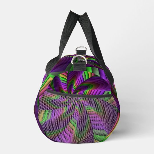 Groovy Energetische Kleurrijke Neon Fractal Patroo Plunjezak (Rechts)