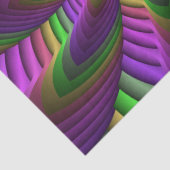 Groovy Energetische Kleurrijke Neon Fractal Patroo Tissuepapier (Detail)