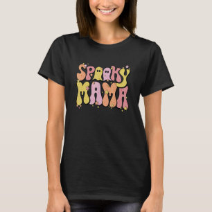 Groovy enge mama retro Halloween spook heksachtige T-shirt