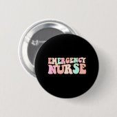 groovy ER Verpleegster Noodverpleegkundige School  Ronde Button 5,7 Cm (Voorkant /achterkant)