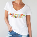 Groovy ergotherapeut OT-therapie T-shirt<br><div class="desc">Vier je beroep met dit groovy en leuke T-shirt met retro-belettering.</div>