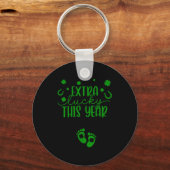 Groovy Extra Lucky This Year Irish Pregnancy St Pa Sleutelhanger (Voorkant)