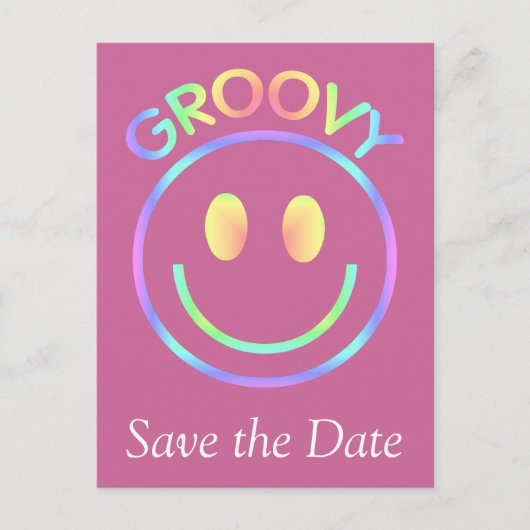 Groovy Face Aankondigingskaart (Voorkant)