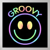 Groovy Face | Retro 70's Poster (Voorkant)