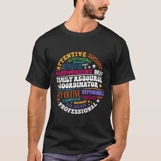 Groovy Family Resource Coordinator Appreciation T-shirt (Voorkant)