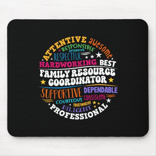 Groovy Family Resource Coordinator Waardering Muismat (Voorkant)