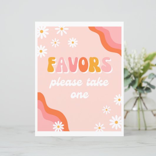 Groovy Favors Sign | Groovy-teken | Groovy Party (Staand voorkant)