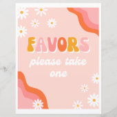 Groovy Favors Sign | Groovy-teken | Groovy Party (Voorkant)