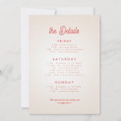 Groovy Fiesta Siesta Tequila Repat Bachelorette Kaart (Achterkant)