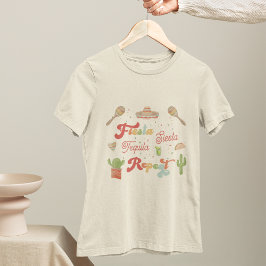 Groovy Fiesta Siesta Tequila Repat Bachelorette T-shirt
