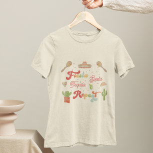 Groovy Fiesta Siesta Tequila Repat Bachelorette T-shirt