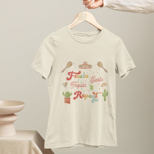 Groovy Fiesta Siesta Tequila Repat Bachelorette T-shirt