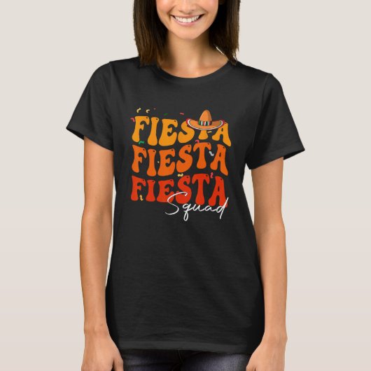Groovy Fiesta Squad Cinco De Mayo Mexican Fiesta 5 T-shirt (Voorkant)
