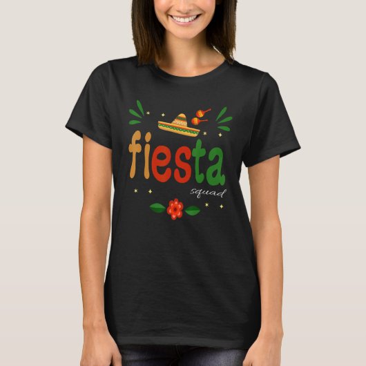 Groovy Fiesta Squad Cinco De Mayo Mexican Fiesta 5 T-shirt (Voorkant)