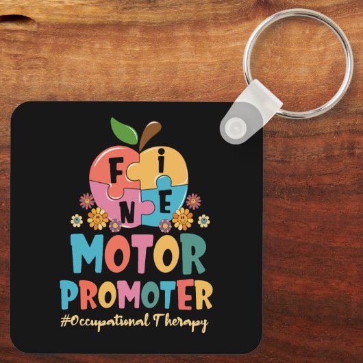Groovy Fine Motor Promoter Beroepstherapie OT Sleutelhanger (Achterkant)