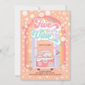 Groovy FIVE is a Vibe Daisy 5e Verjaardag Kaart (Voorkant)