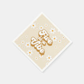 Groovy Five is een Vibe Retro Daisy 5e verjaardag Servet (Hoek)