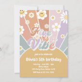 Groovy Five is een Vibe Retro Sunshine 5e verjaard Kaart (Voorkant)