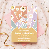 Groovy Five is een Vibe Retro Sunshine 5e verjaard Kaart