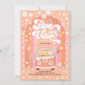 Groovy Five viert vijfde verjaardag van Vibe Van B Kaart (Voorkant)