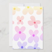 Groovy Flora Retro Bachelorette Weekend Rainbow Kaart (Achterkant)