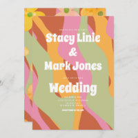 Groovy Floral 80s Vintage Wedding
