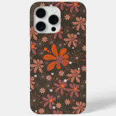 Groovy floral chocolade Hoesje-Mate iPhone case (Achterkant)