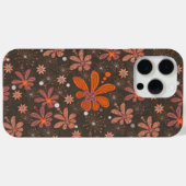 Groovy floral chocolade Hoesje-Mate iPhone case (Achterkant (horizontaal))