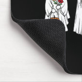 Groovy  Floral Ghost Cute Halloween Spooky Muismat (Hoek)