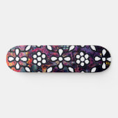 Groovy Floral Grunge Art Skateboard (Horizontaal)