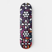 Groovy Floral Grunge Art Skateboard (Voorkant)