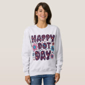 Groovy Floral Happy Dot Day Trui (Voorkant volledig)