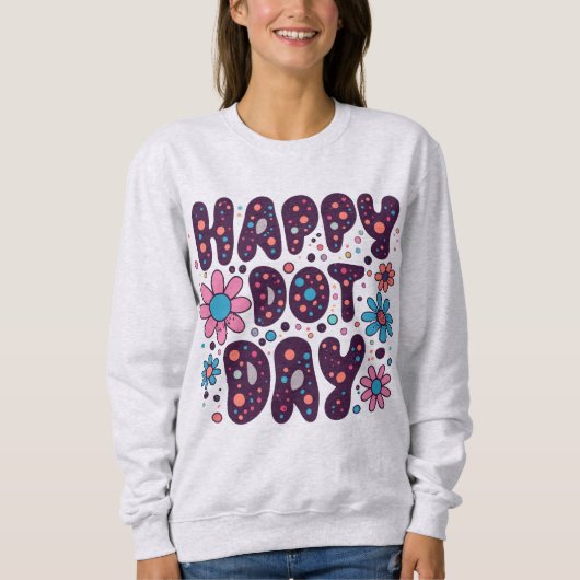 Groovy Floral Happy Dot Day Trui (Voorkant)