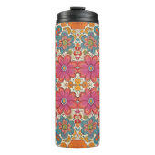 Groovy Floral Power Pattern Thermosbeker (Voorkant)