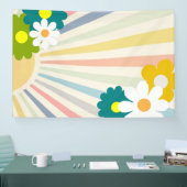 Groovy, floral, retro, hippie, boho, Banner (Beurs)