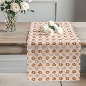 Groovy Floral Runner 70s Pastel Sage Table Style Lange Tafelloper