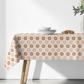 Groovy Floral Tablecloth 70s Sage & Copper Vibes Tafelkleed