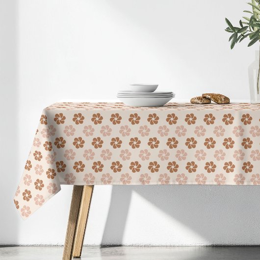Groovy Floral Tablecloth 70s Sage & Copper Vibes Tafelkleed