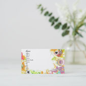 Groovy Floral Visitekaartje (Staand voorkant)