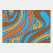 Groovy Flow Retro Abstract 60s 70s Patroon Inpakpapier Vel (Voorkant 3)