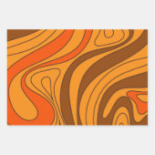 Groovy Flow Retro Abstract 60s 70s Patroonpatroon Inpakpapier Vel (Voorkant 3)